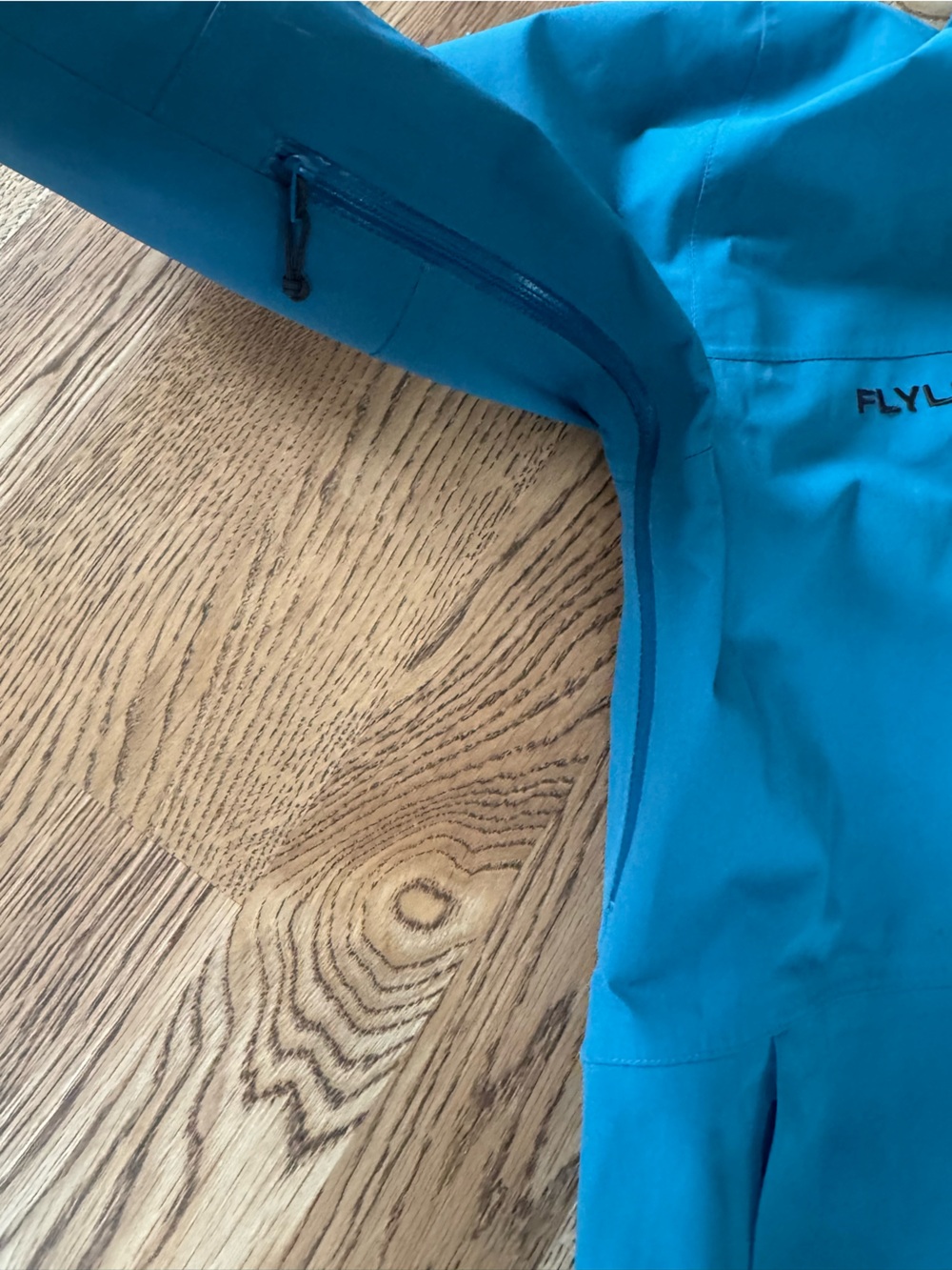 Flylow Teal/ Aqua Hooded Outdoor Shell Jacket - Picture 3 of 9